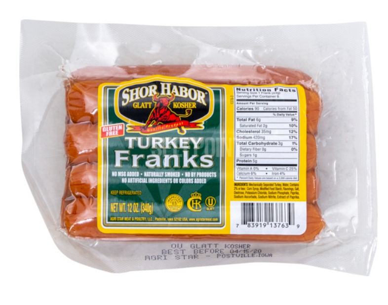 TURKEY FRANKFURTERS 12 OZ