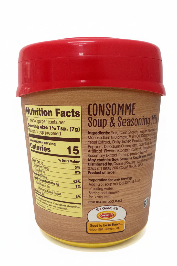 CONSOMMÉ ARTIFICIALLY CHOCKEN FLAVORED